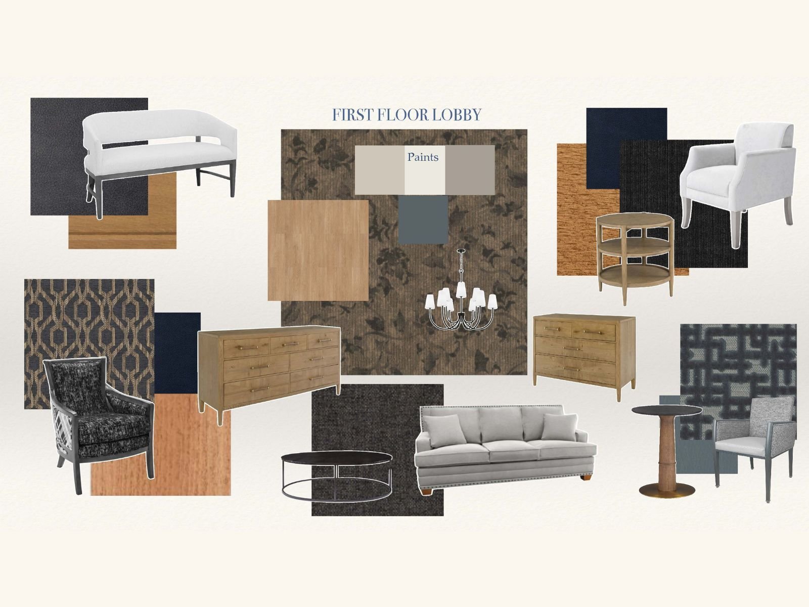 Remodel concepts for the first floor lobby of Rivaria Vista Grande