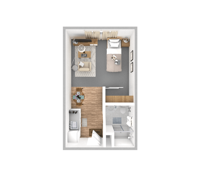 Rivaria Vista Grande Mulberry Studio 336 sq. ft.