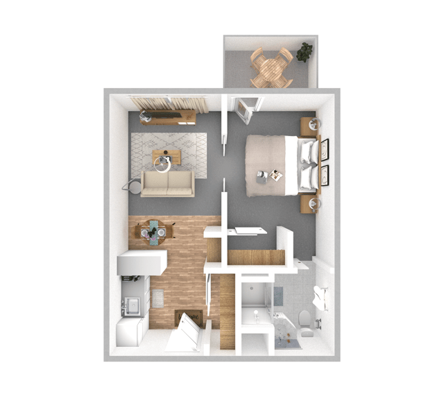 Rivaria Vista Grande Quaking Aspen One Br 480 sq. ft.
