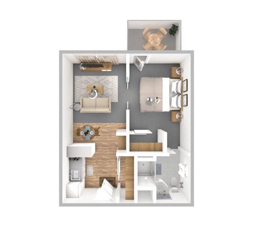 Rivaria Vista Grande Quaking Aspen One Br 480 sq. ft.